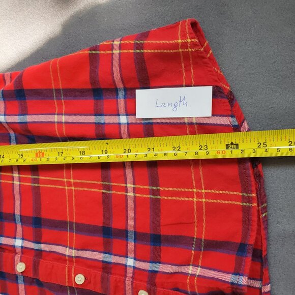 Old Navy Plaid Women Button Up Fannel Shirt Size S/P Relaxed Fit Cotton Cottage - Picture 7 of 9